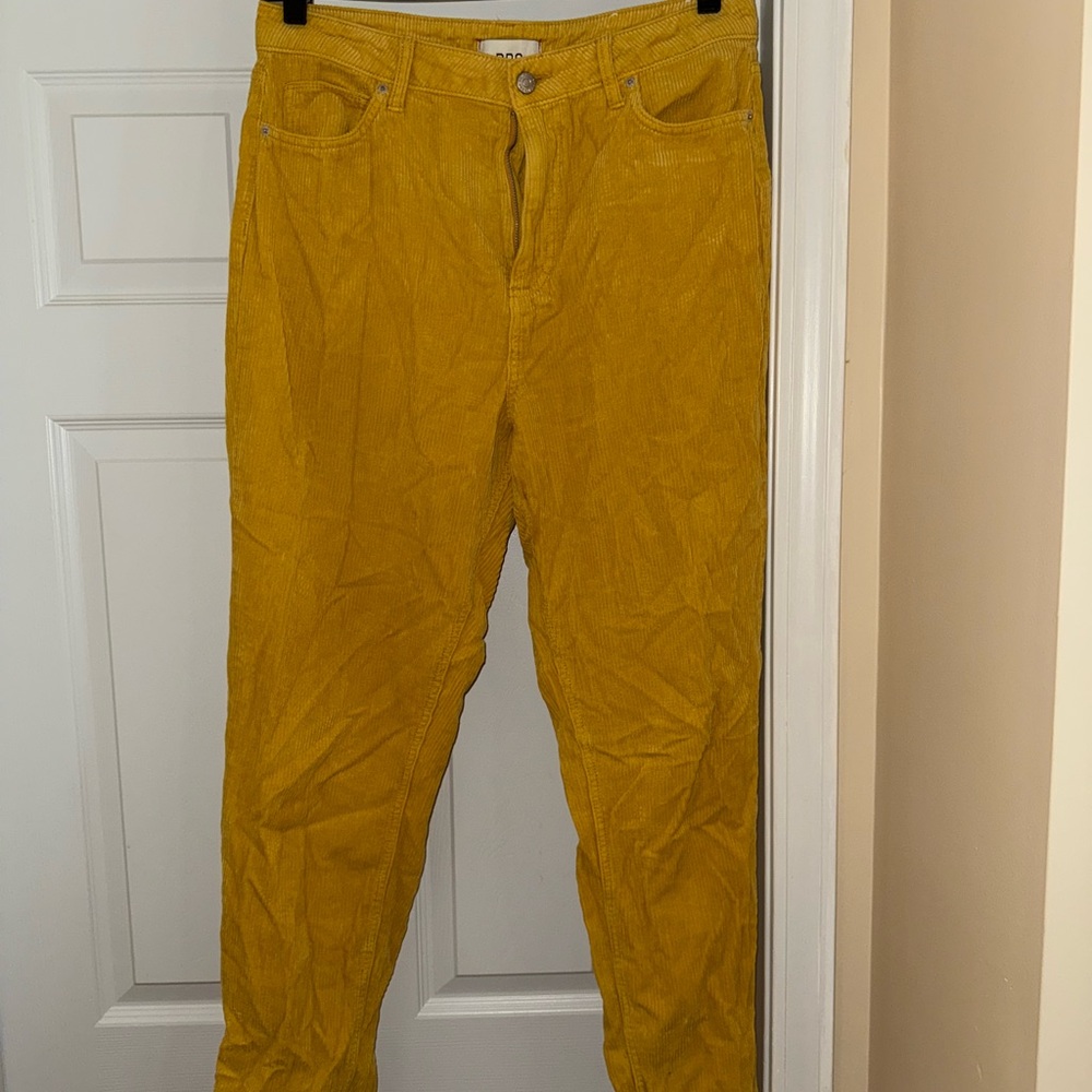 BDG Yellow Corduroy Pants Straight Leg